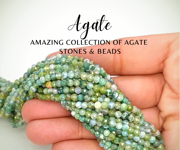 NATURAL AGATE STONES & BEADS
